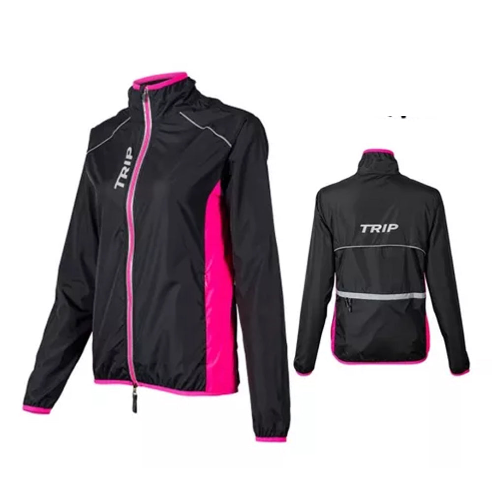 CORTAVIENTO TRIP NEGRO/ROSADO