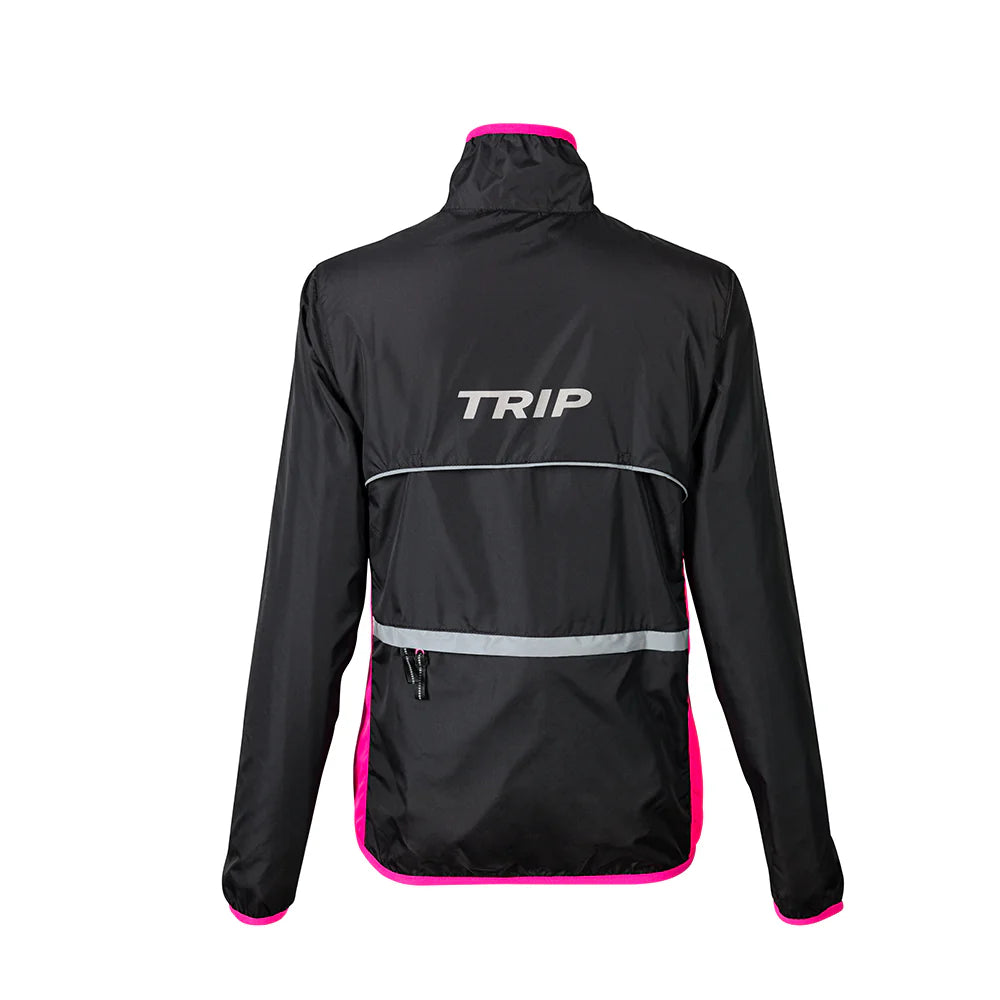CORTAVIENTO TRIP NEGRO/ROSADO