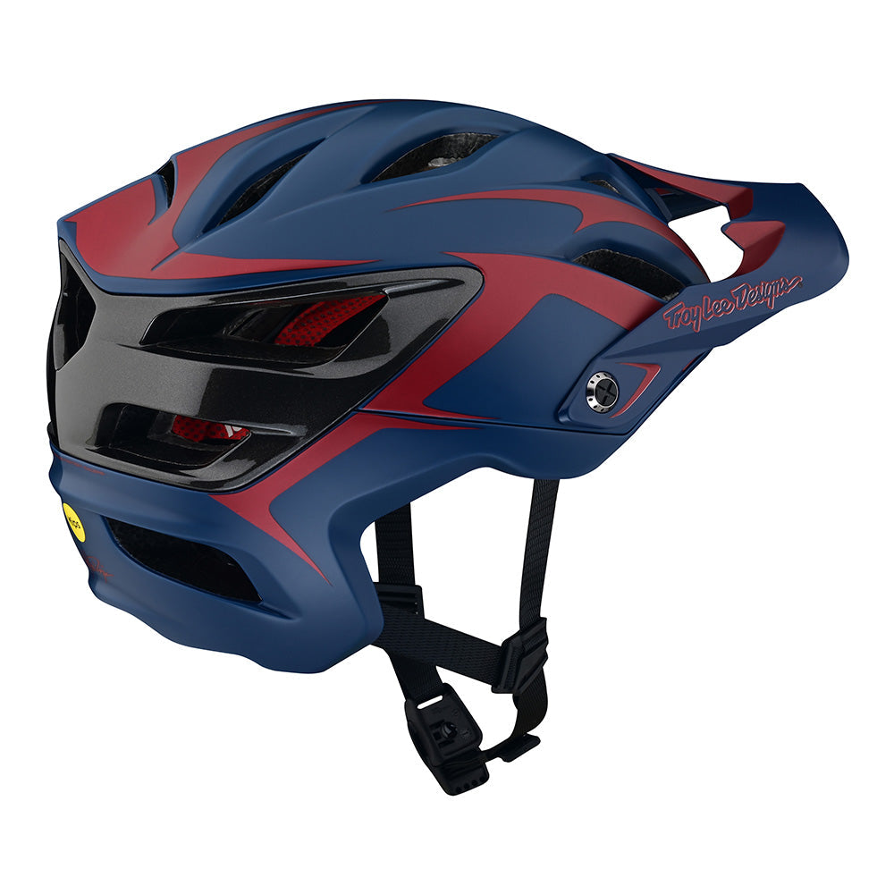 Casco Bicicleta Troy Lee Designs A3 Fang Dk Azul / Burgundy