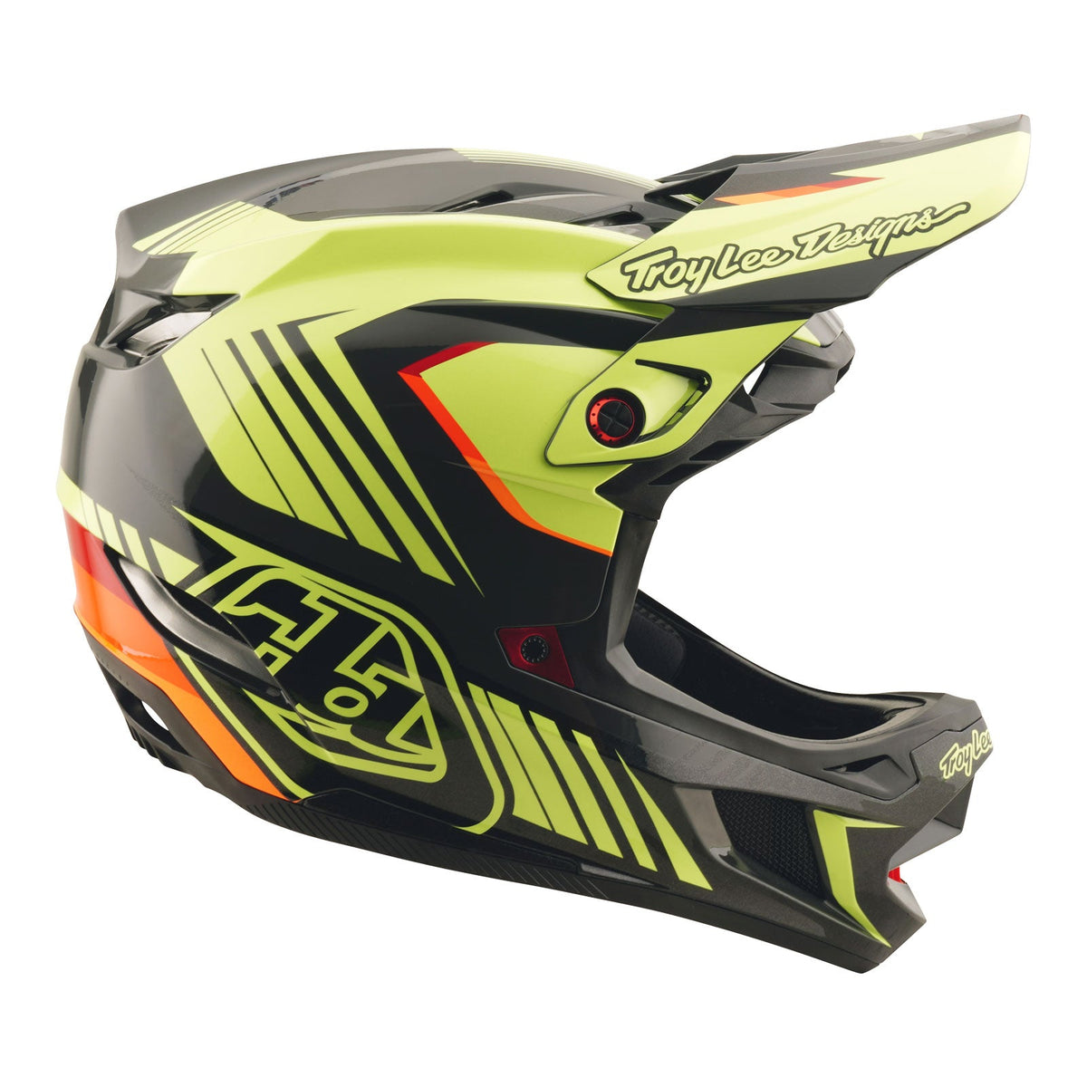 Casco Bicicleta Troy Lee Designs D4 Polyacrylite Qualifer Negro / Amarillo