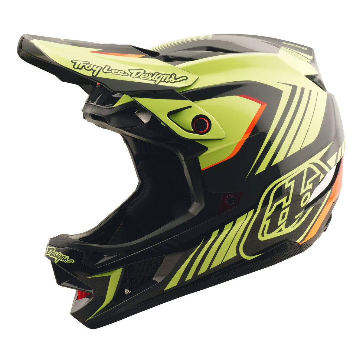 Casco Bicicleta Troy Lee Designs D4 Polyacrylite Qualifer Negro / Amarillo