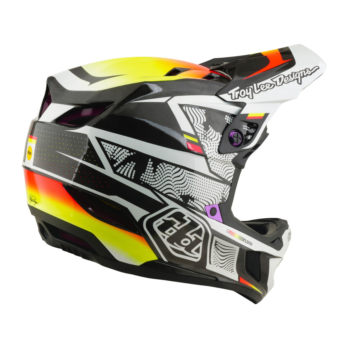 Casco Bicicleta Troy Lee Designs D4 Carbon Lined up Negro