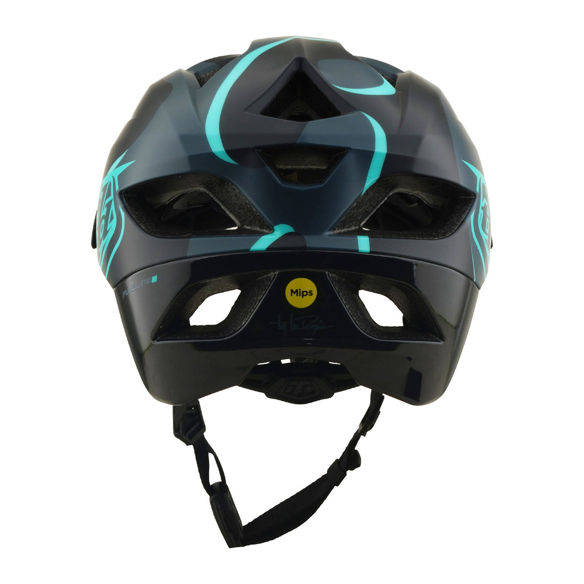 Casco Bicicleta Troy Lee Designs Flowline SE Badge Carbon / Real Teal