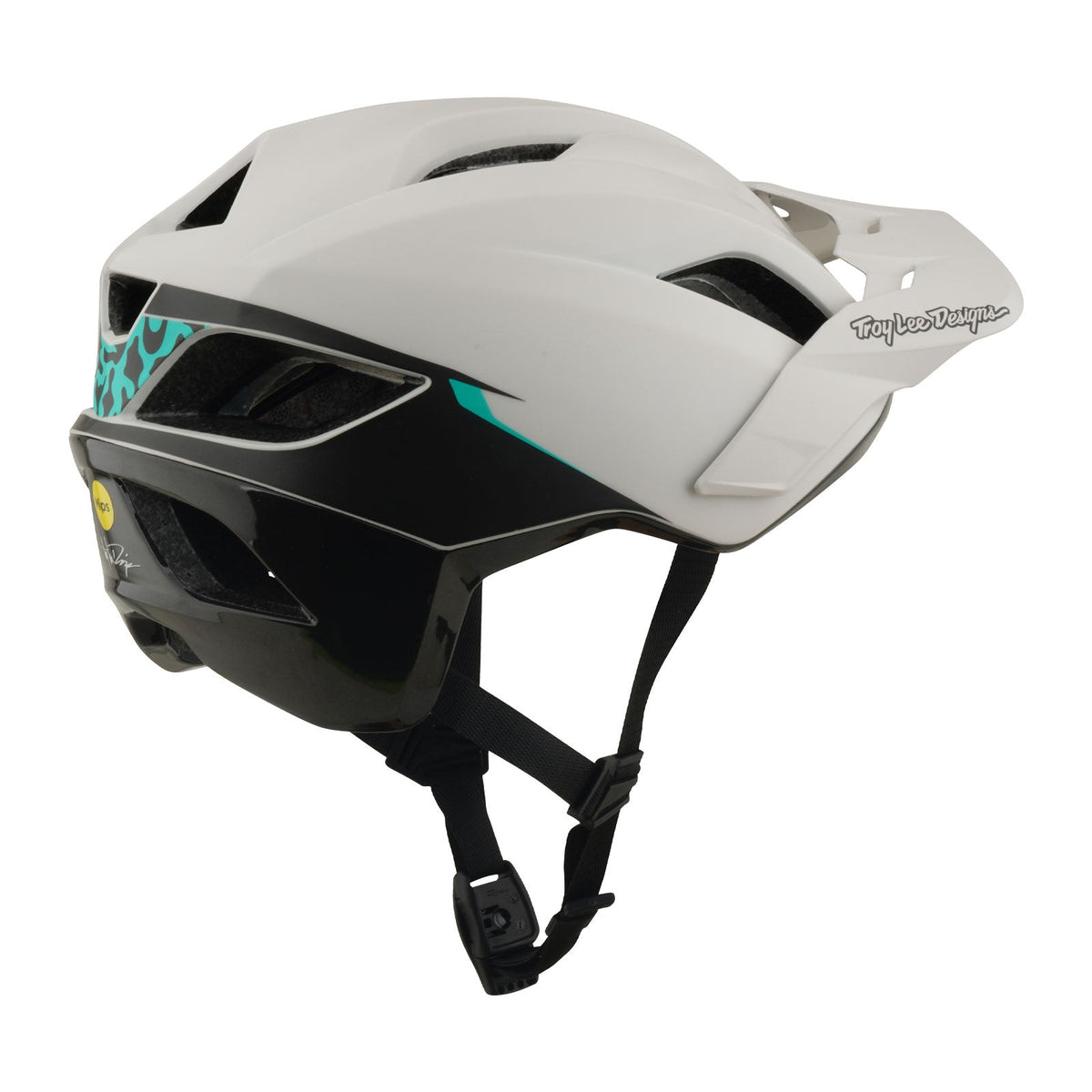Casco Bicicleta Troy Lee Designs Flowline SE Stacks Pumice / Real Teal