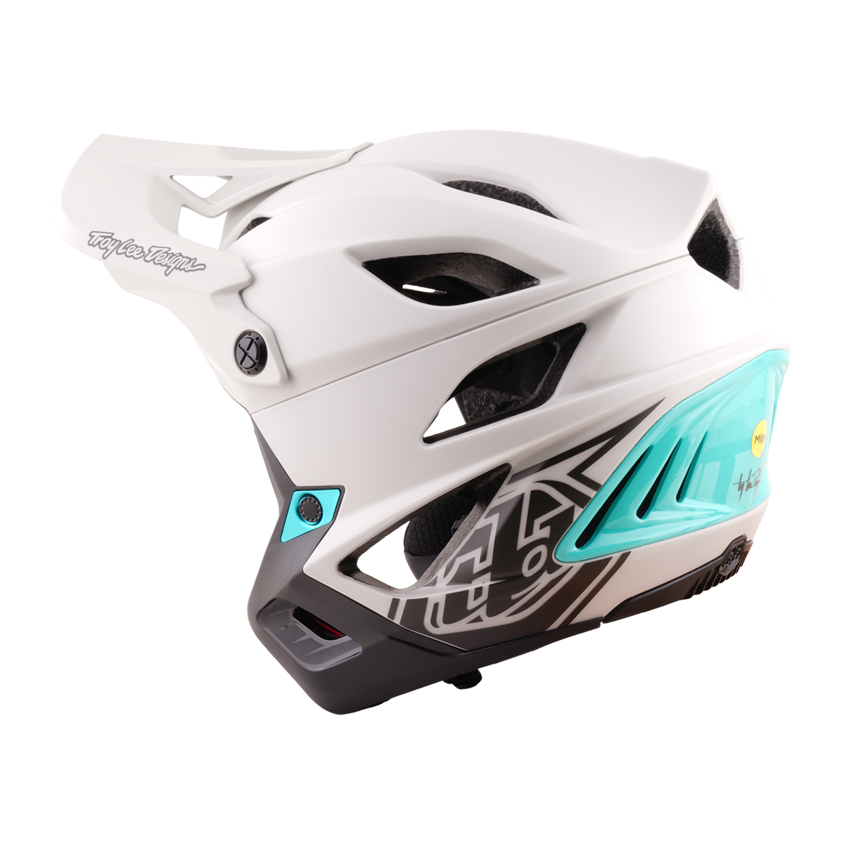 Casco Bicicleta Troy Lee Designs Stage Stunt Drone Pumice / Real Teal