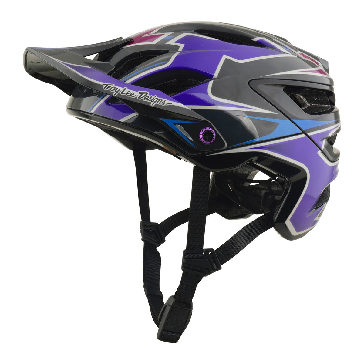 Casco Bicicleta Troy Lee Designs A3 Mask Negro / Morado