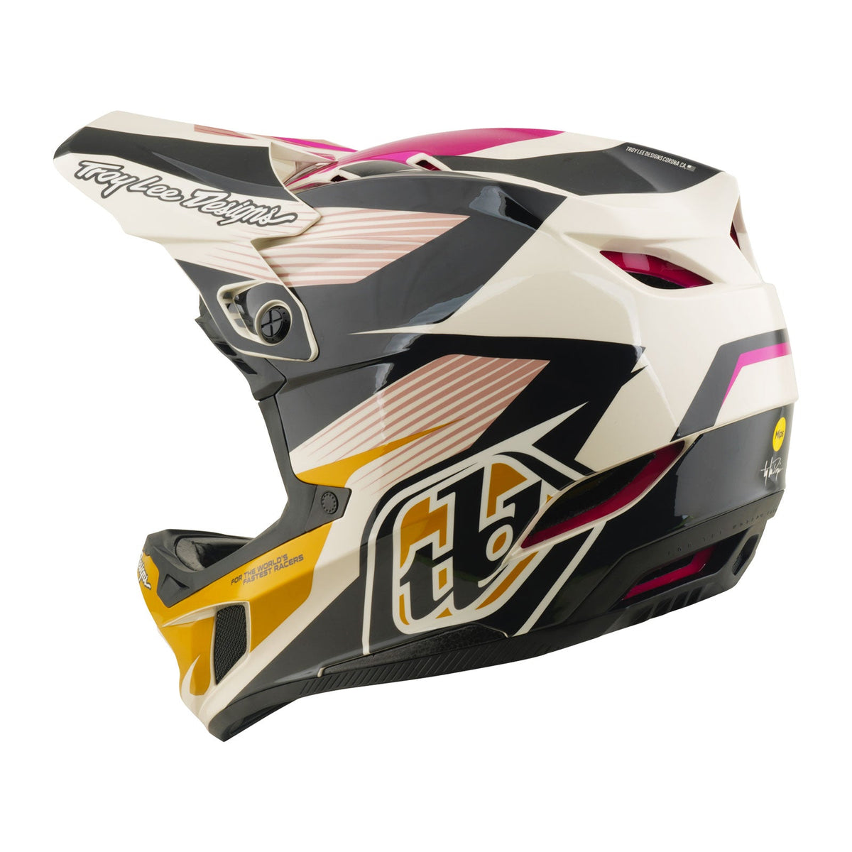 Casco Bicicleta Troy Lee Designs D4 Polyacrylite Turbo Acid / Fuchsia