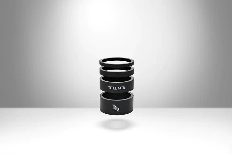 Kit espaciador de dirección de carbono TITLE Black