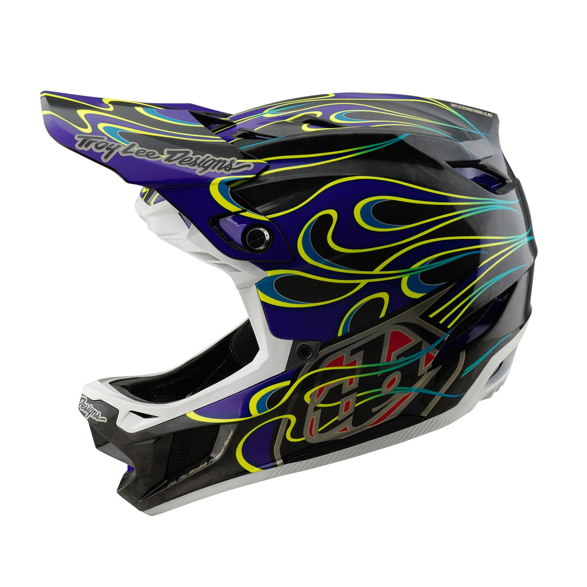 Casco Bicicleta Troy Lee Designs D4 Carbon Torched Negro / Morado
