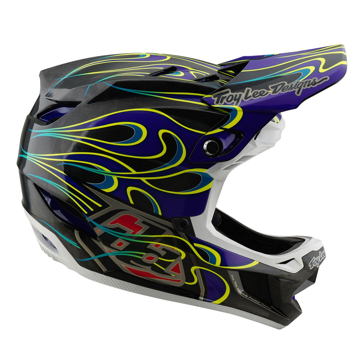 Casco Bicicleta Troy Lee Designs D4 Carbon Torched Negro / Morado