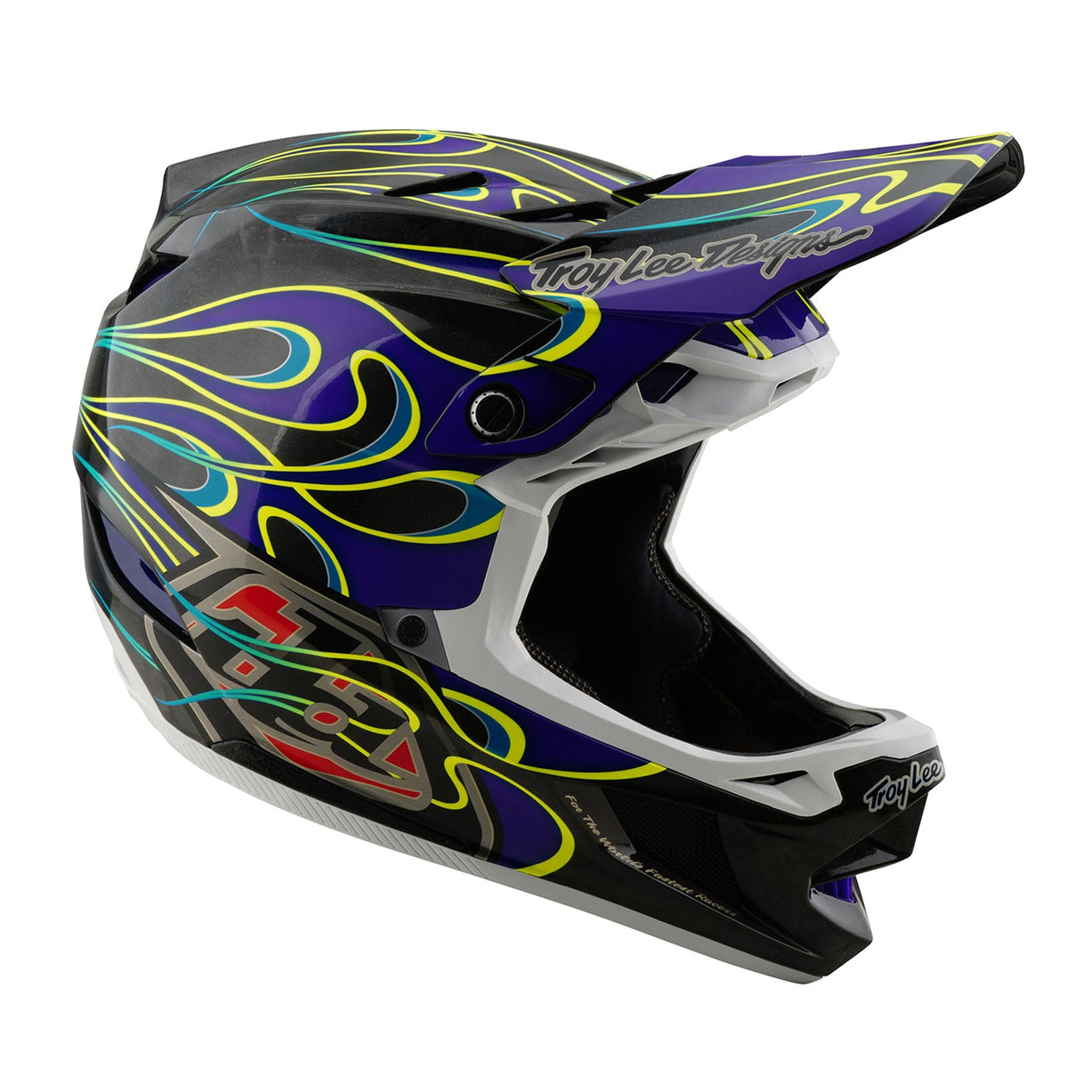 Casco Bicicleta Troy Lee Designs D4 Carbon Torched Negro / Morado