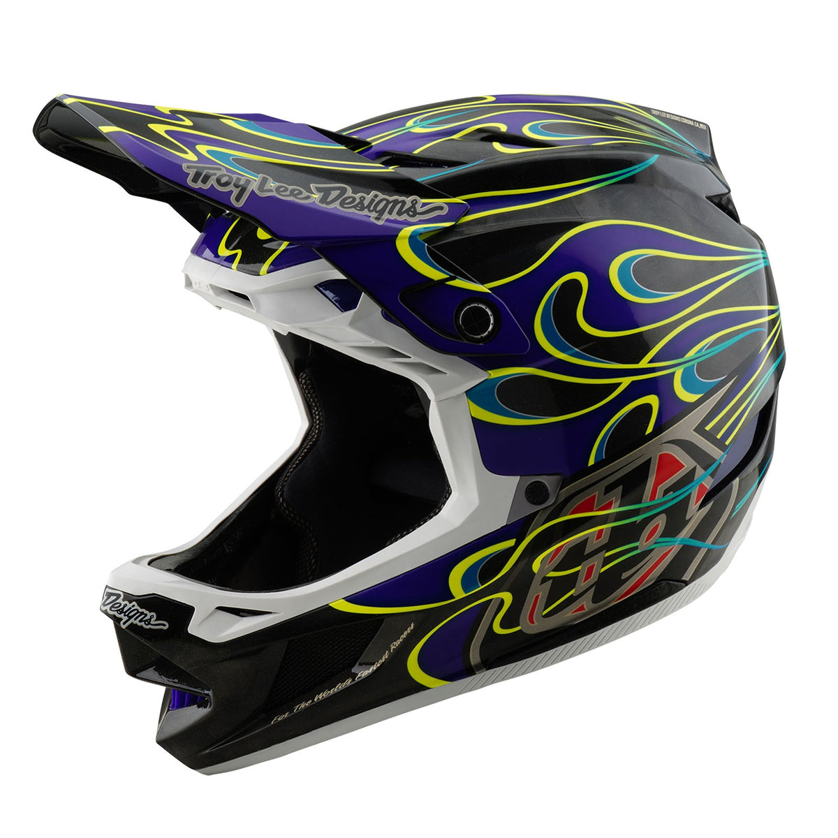 Casco Bicicleta Troy Lee Designs D4 Carbon Torched Negro / Morado