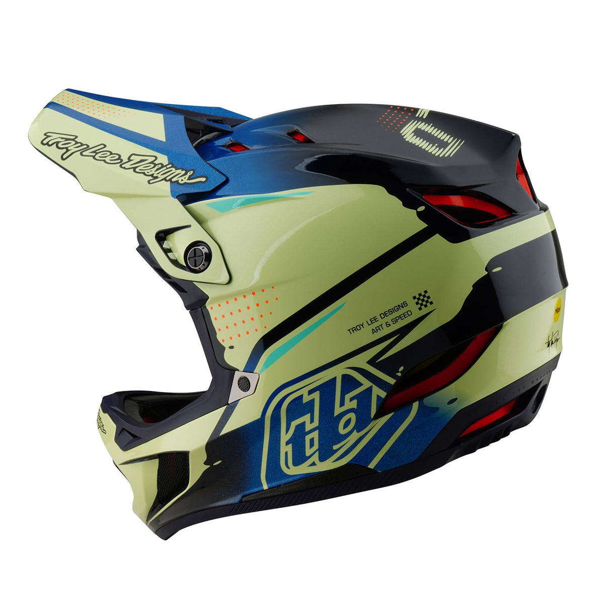 Casco Bicicleta Troy Lee Designs D4 Composite Drip Glo Amarillo