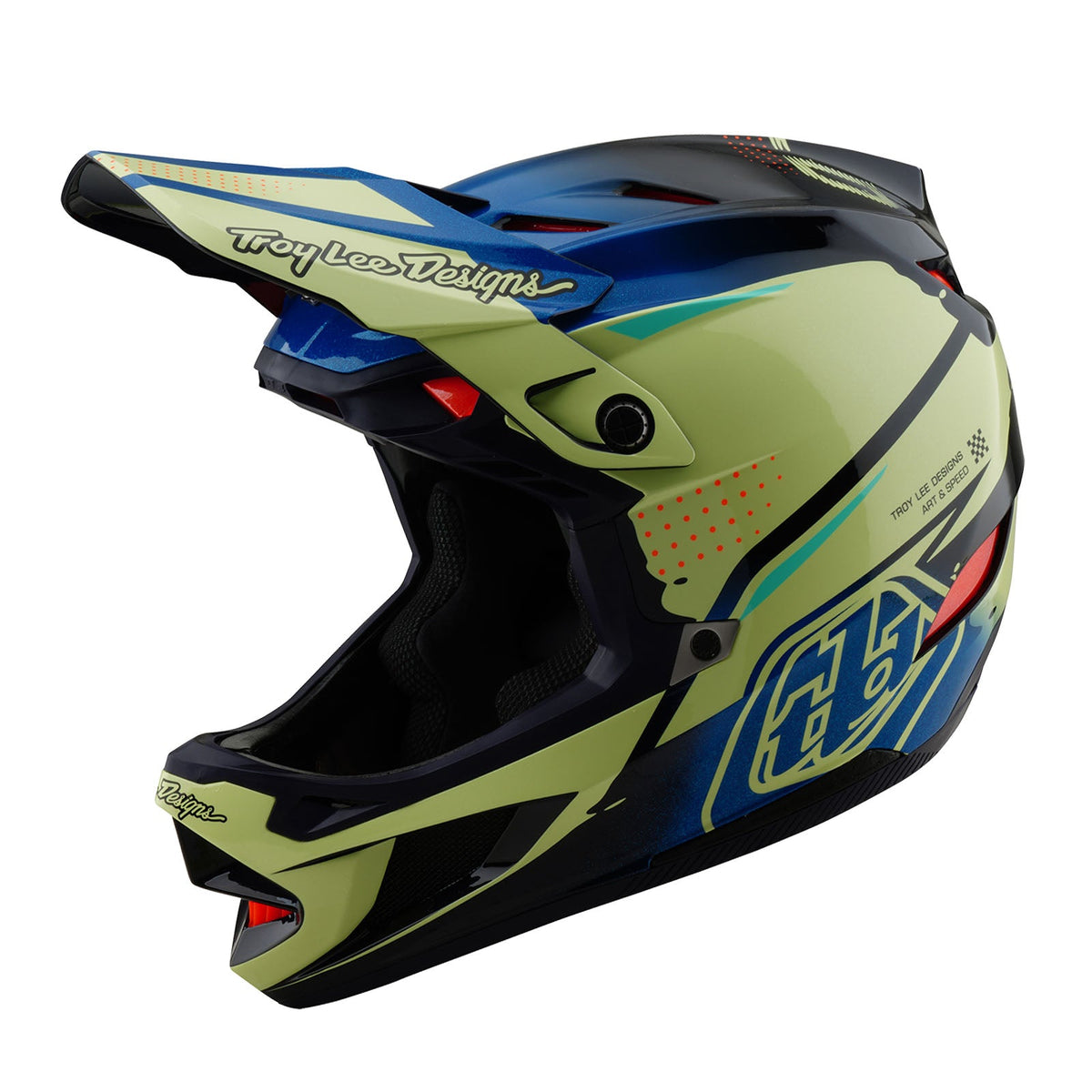 Casco Bicicleta Troy Lee Designs D4 Composite Drip Glo Amarillo