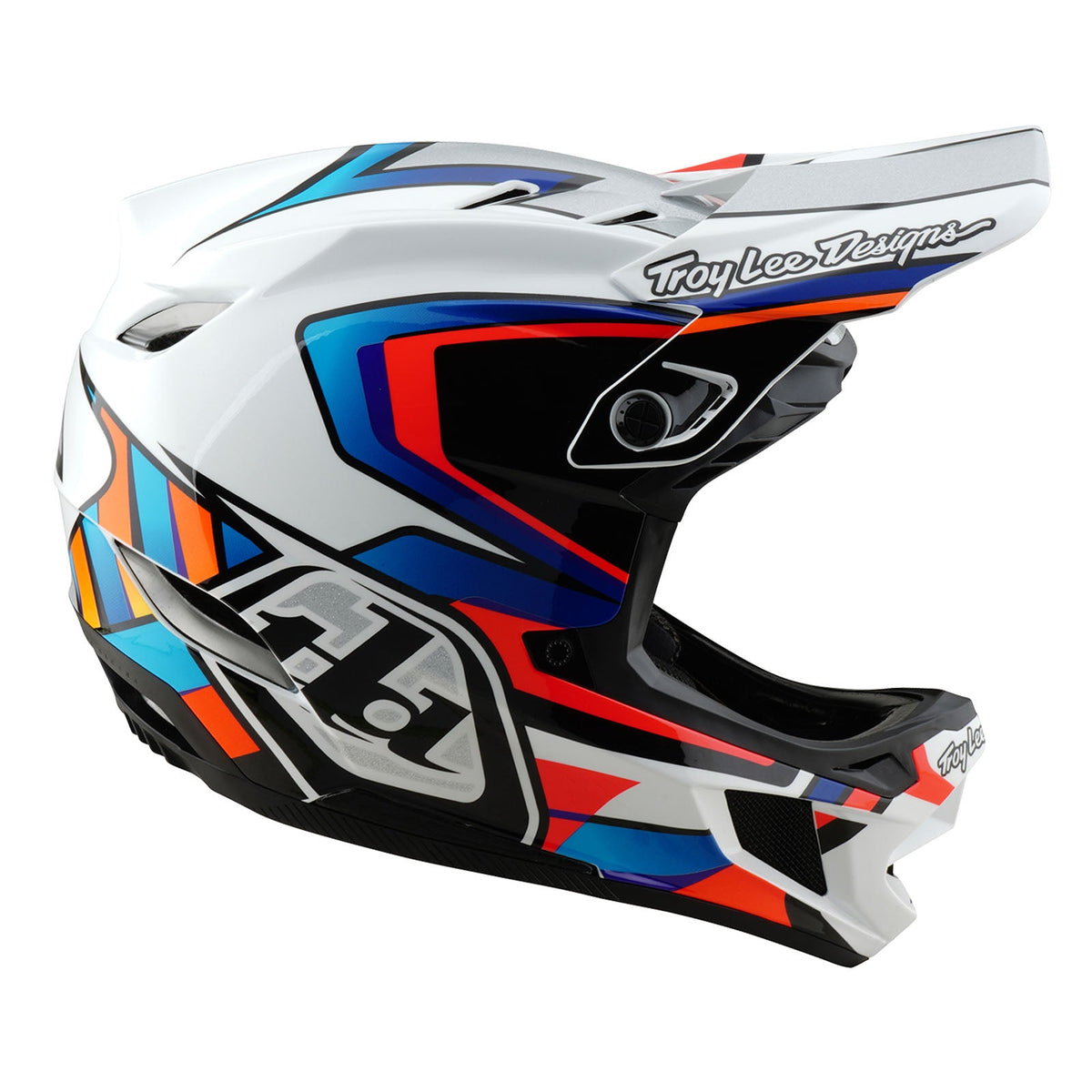 Casco Bicicleta Troy Lee Designs D4 Composite Frames Blanco / Plateado