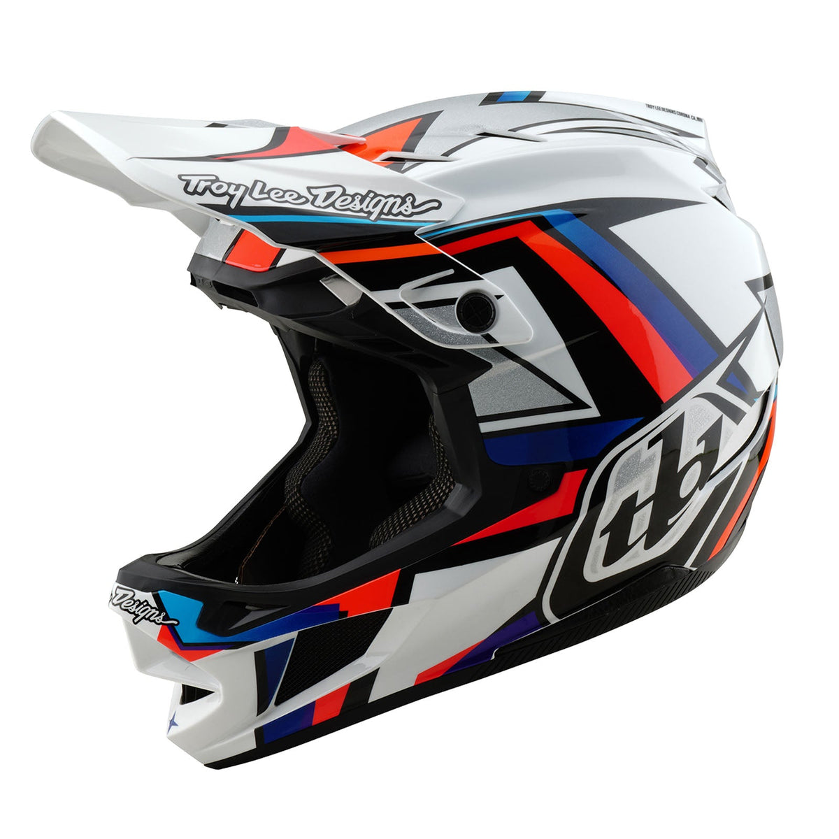 Casco Bicicleta Troy Lee Designs D4 Composite Frames Blanco / Plateado