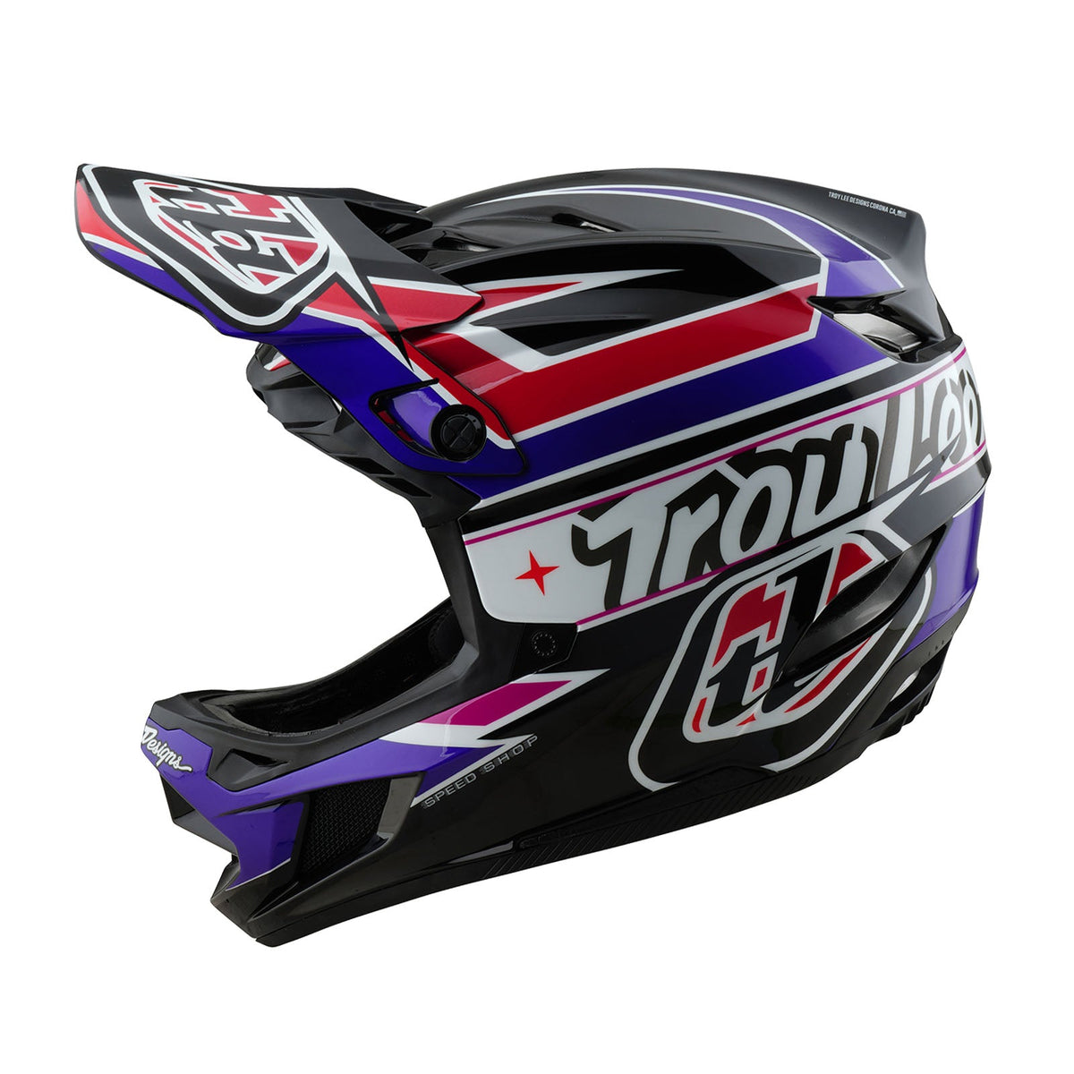 Casco Bicicleta Troy Lee Designs D4 Polyacrylite Linear Negro