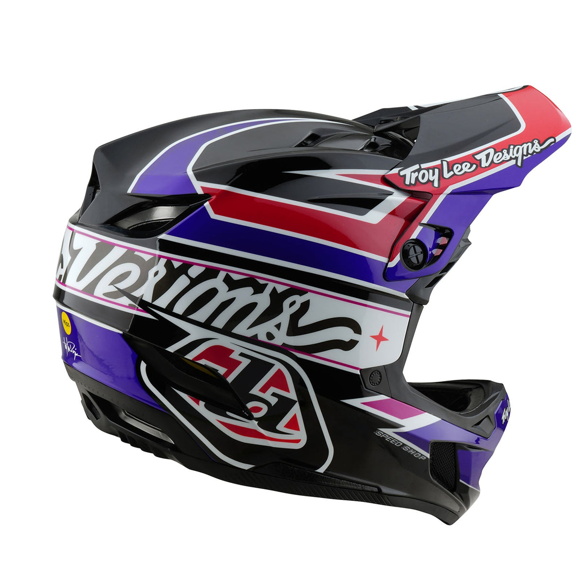 Casco Bicicleta Troy Lee Designs D4 Polyacrylite Linear Negro