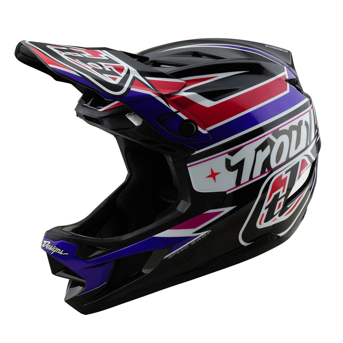 Casco Bicicleta Troy Lee Designs D4 Polyacrylite Linear Negro
