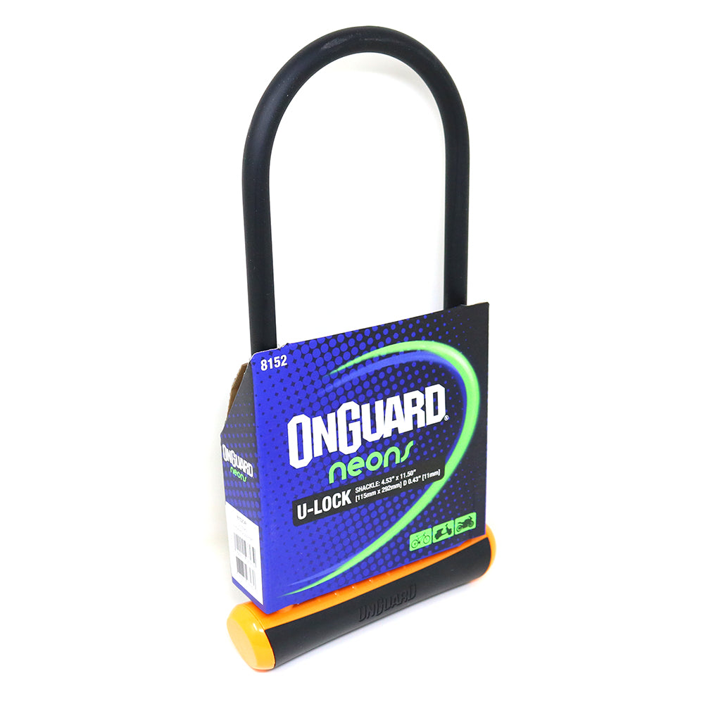 Candado OnGuard Llave U-Lock NS LS 115X292mm Naranjo