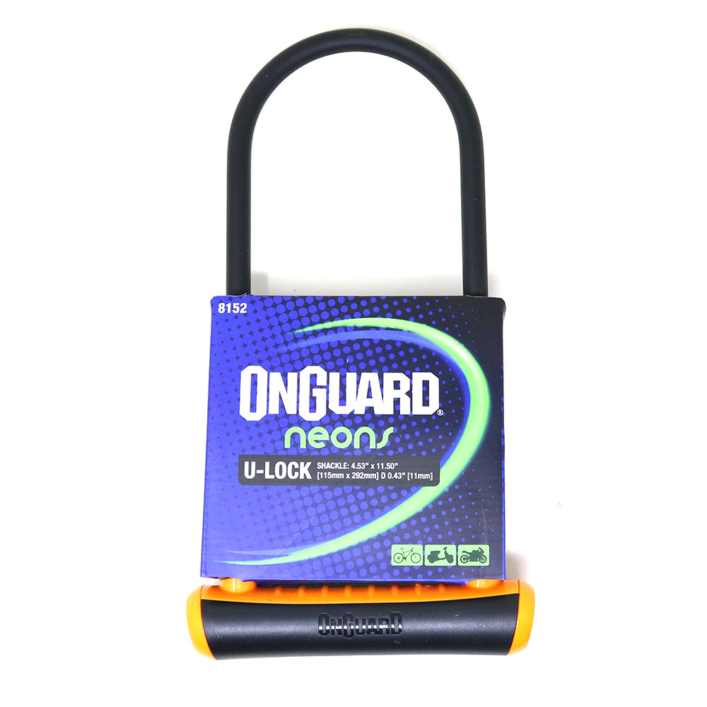 Candado OnGuard Llave U-Lock NS LS 115X292mm Naranjo