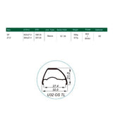 Llanta Weinmann U32 TL 29" Asimétrica Ojetillos 32H Presta Negro