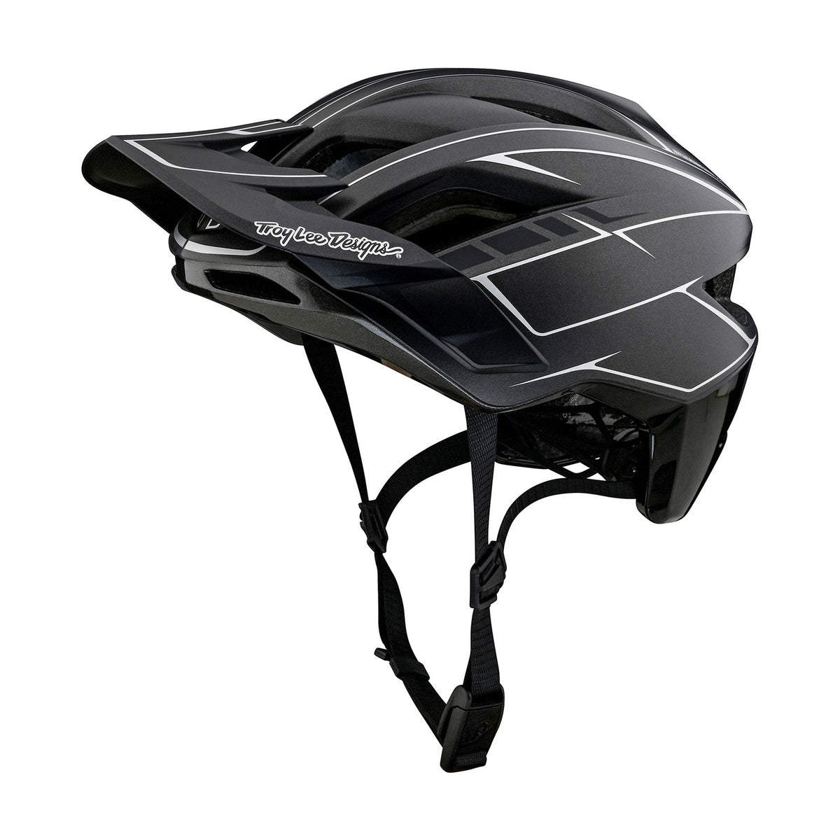 Casco Bicicleta Troy Lee Designs Flowline SE Pinstripe Charcoal / Negro