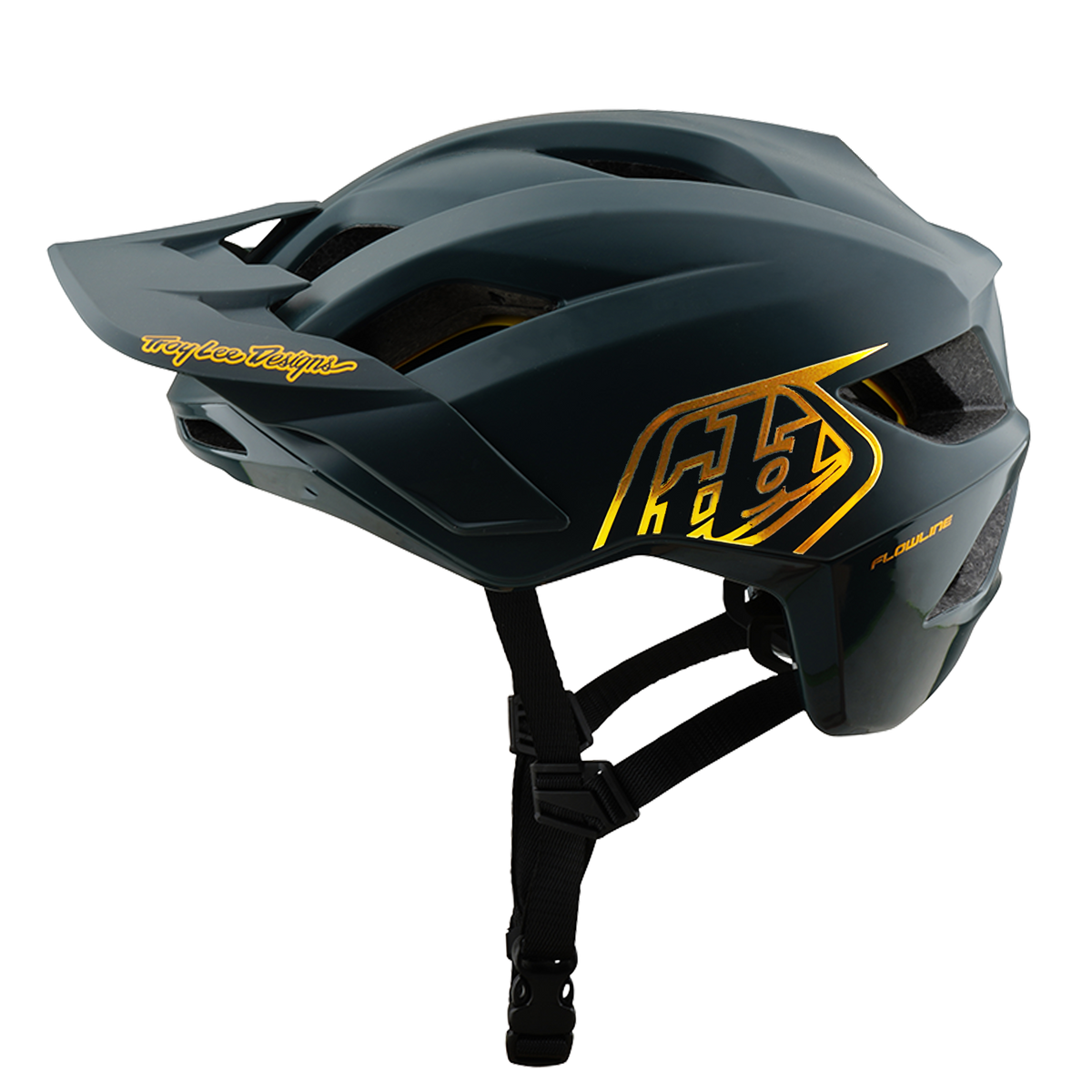 Casco Bicicleta Troy Lee Designs Flowline Point Gris / Dorado