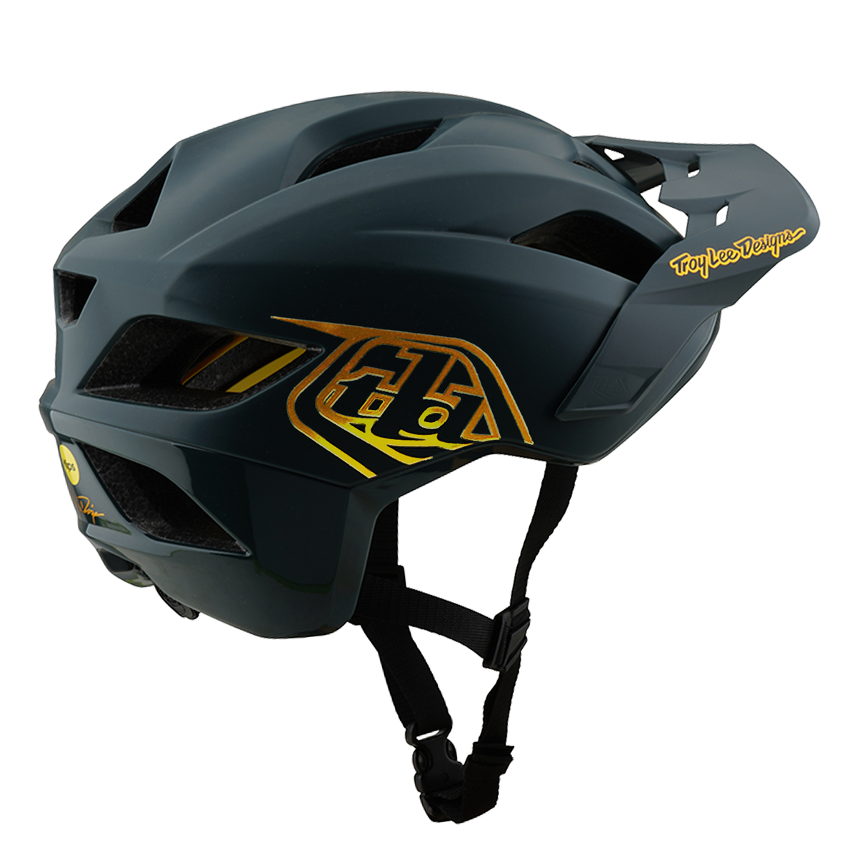 Casco Bicicleta Troy Lee Designs Flowline Point Gris / Dorado