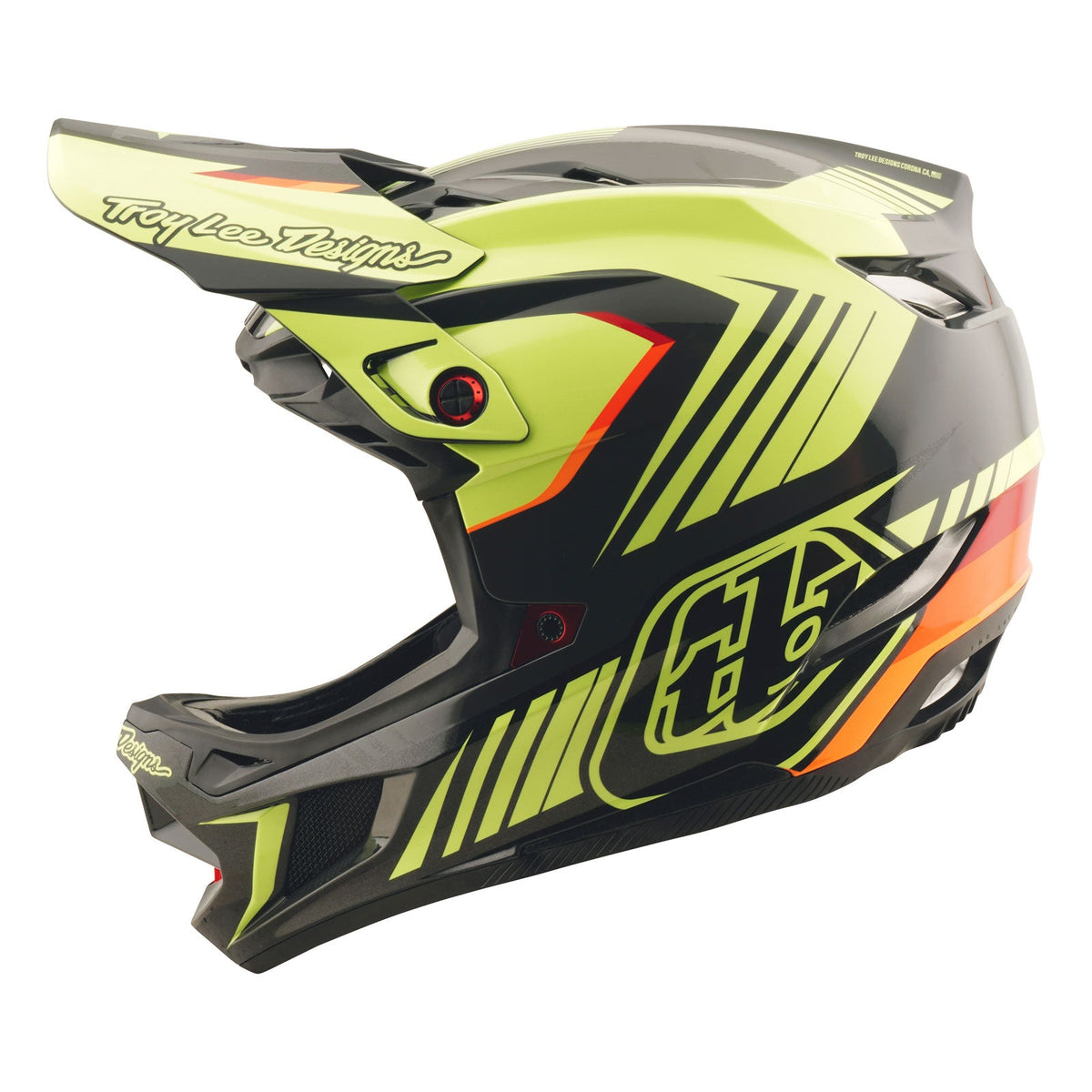 Casco Bicicleta Troy Lee Designs D4 Polyacrylite Qualifer Negro / Amarillo