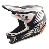 Casco Bicicleta Troy Lee Designs D4 Polyacrylite Qualifer Azul / Blanco