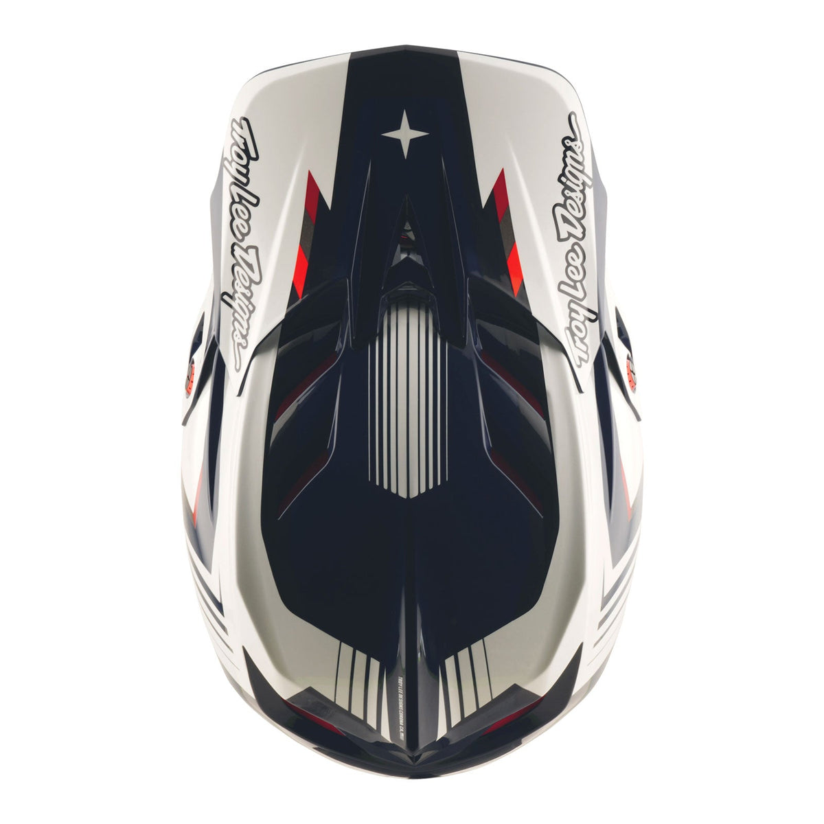 Casco Bicicleta Troy Lee Designs D4 Polyacrylite Qualifer Azul / Blanco