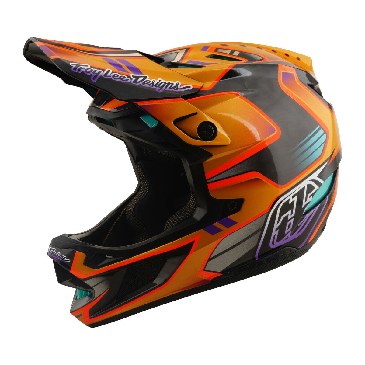 Casco Bicicleta Troy Lee Designs D4 Carbon Crest Dorado