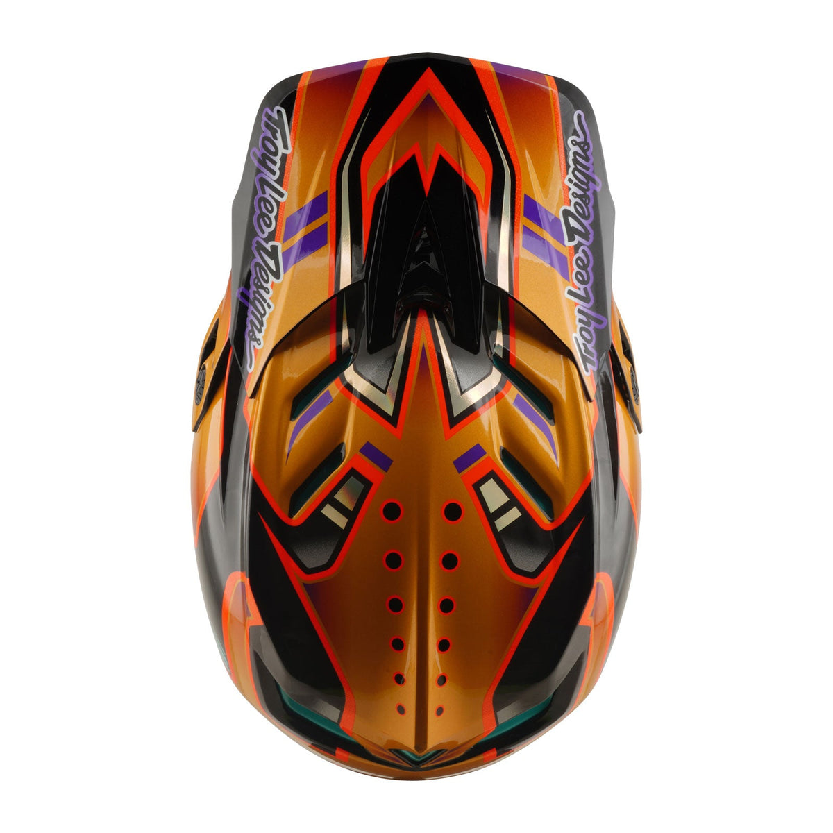Casco Bicicleta Troy Lee Designs D4 Carbon Crest Dorado