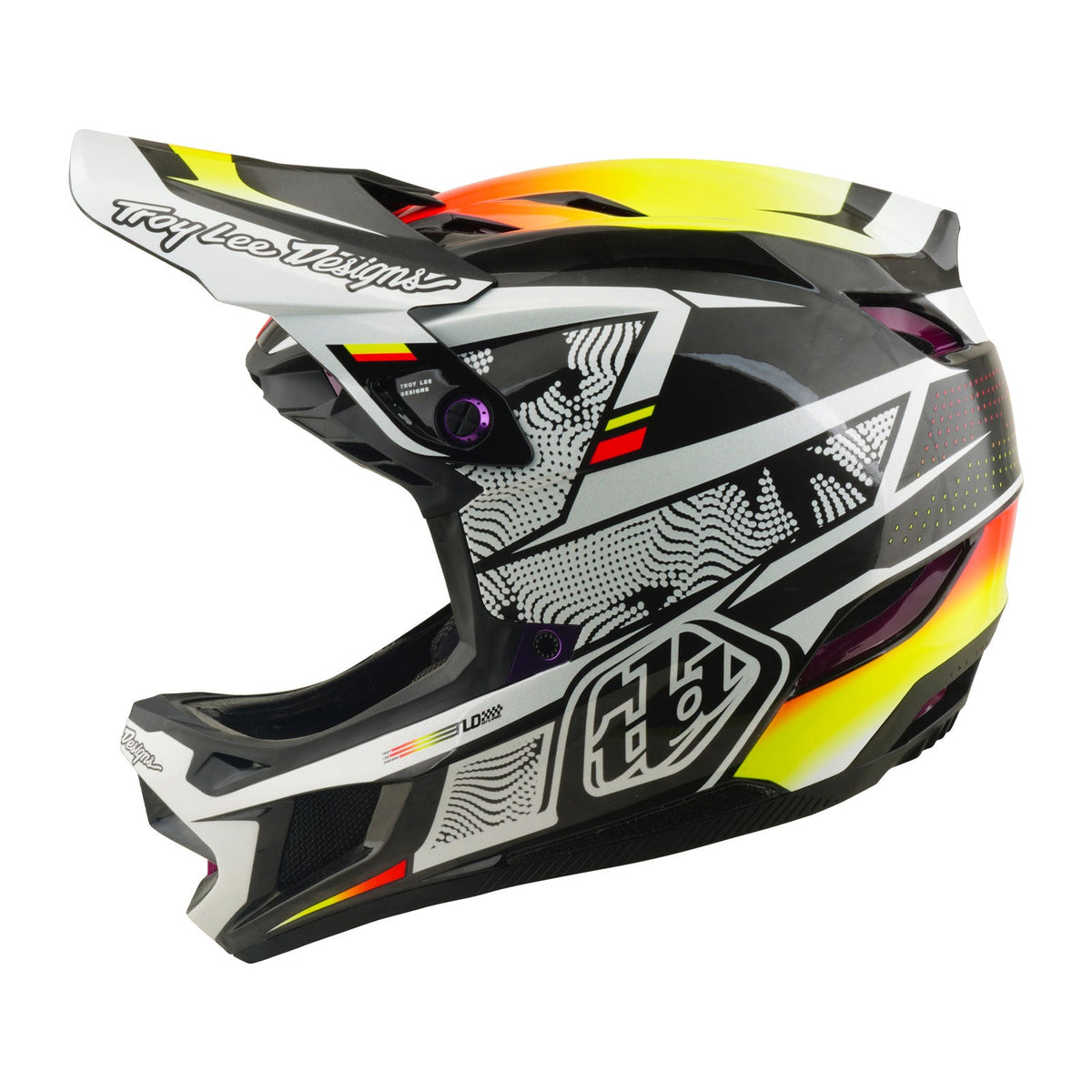 Casco Bicicleta Troy Lee Designs D4 Carbon Lined up Negro