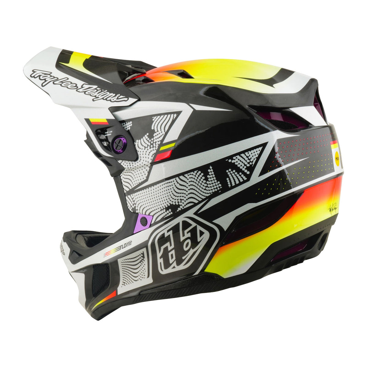 Casco Bicicleta Troy Lee Designs D4 Carbon Lined up Negro