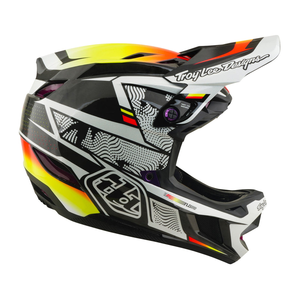 Casco Bicicleta Troy Lee Designs D4 Carbon Lined up Negro
