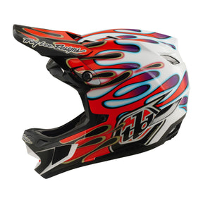 Casco Bicicleta Troy Lee Designs D4 Composite Overspray Blanco / Rojo