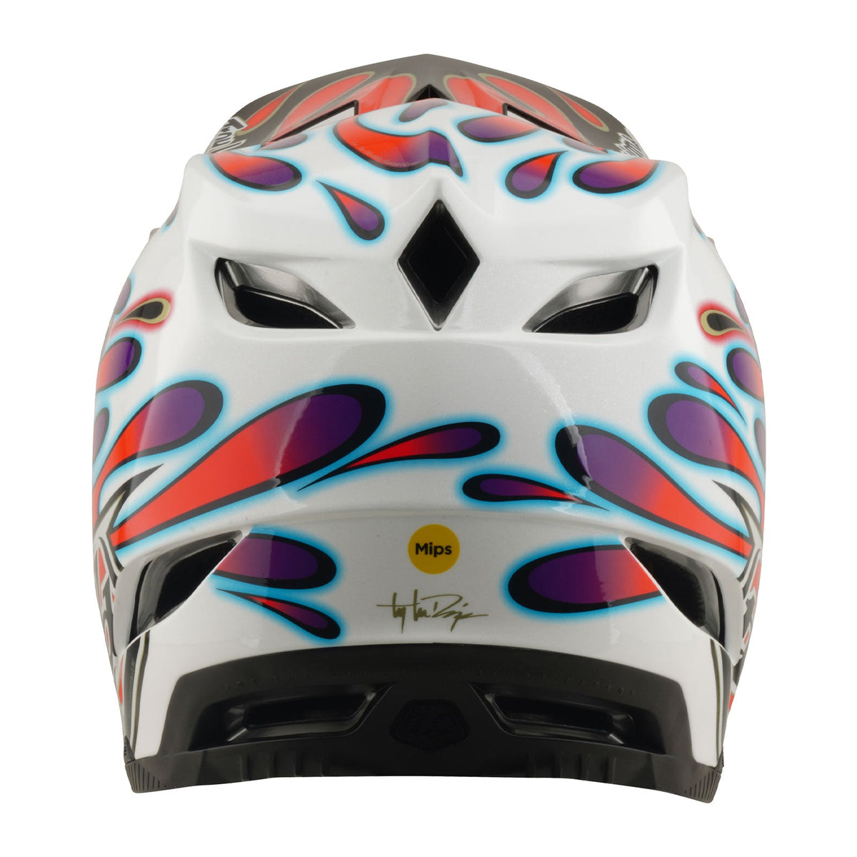 Casco Bicicleta Troy Lee Designs D4 Composite Overspray Blanco / Rojo