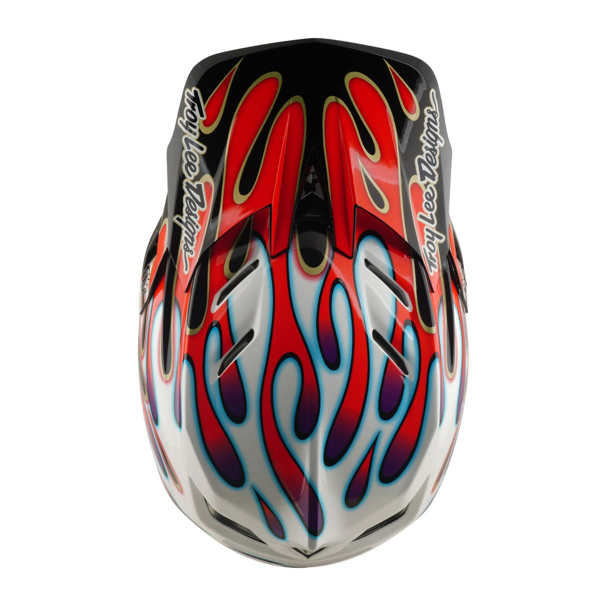 Casco Bicicleta Troy Lee Designs D4 Composite Overspray Blanco / Rojo