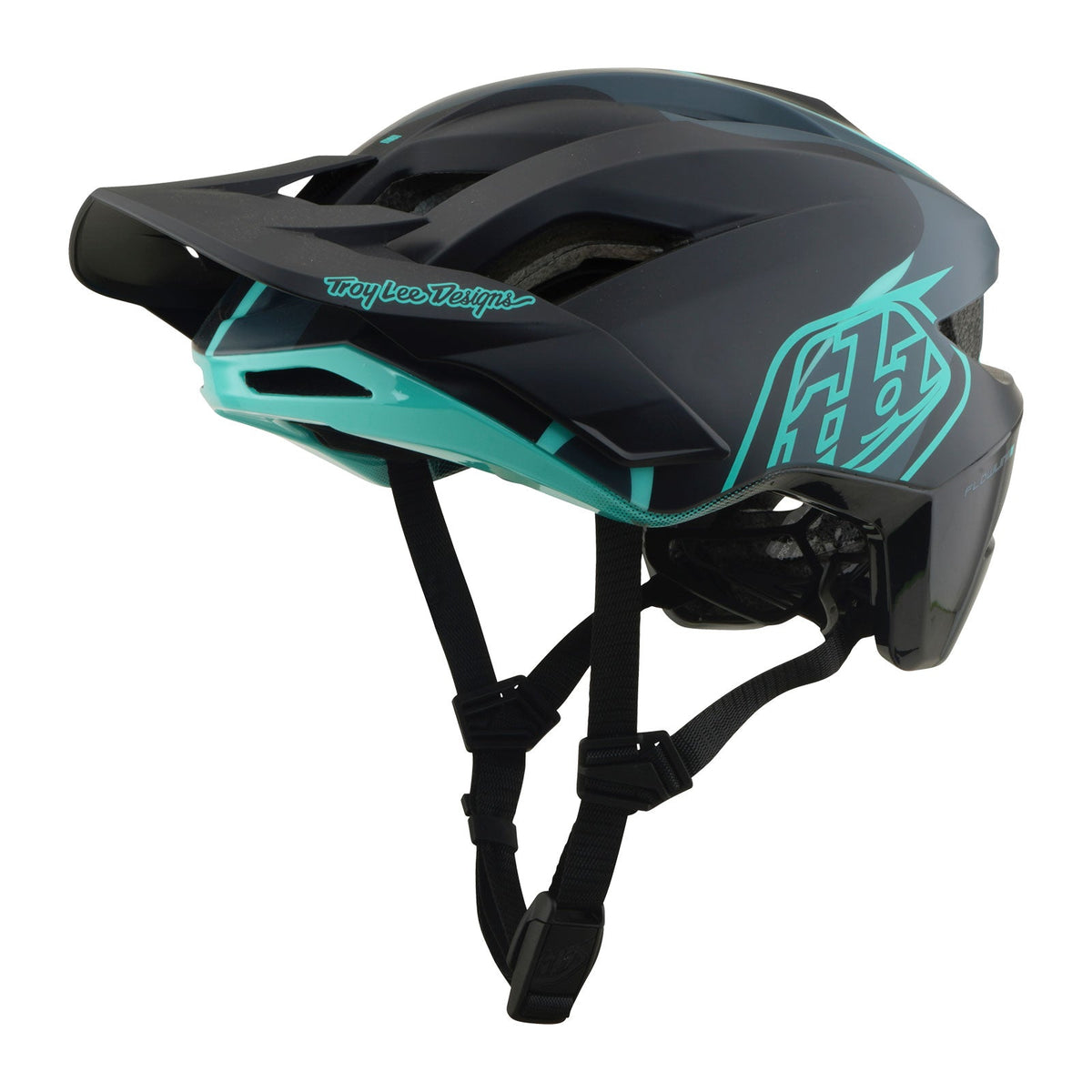 Casco Bicicleta Troy Lee Designs Flowline SE Badge Carbon / Real Teal
