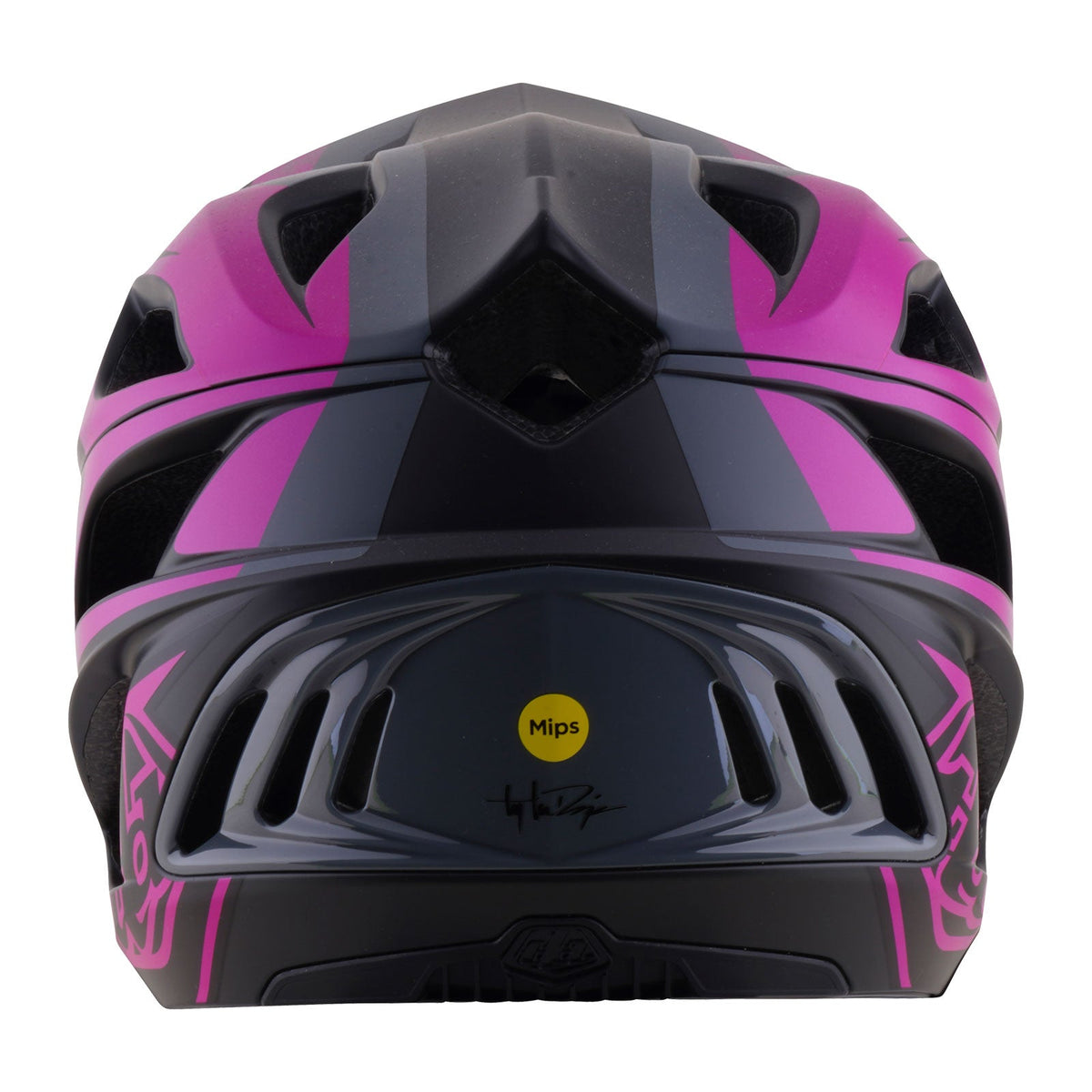 Casco Bicicleta Troy Lee Designs Stage 2 High Vz Gris Oscuro / Neon Fuchsia
