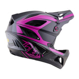 Casco Bicicleta Troy Lee Designs Stage 2 High Vz Gris Oscuro / Neon Fuchsia