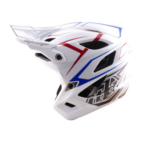 Casco Bicicleta Troy Lee Designs Stage Stunt Pinstripe Blanco