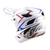 Casco Bicicleta Troy Lee Designs Stage Stunt Pinstripe Blanco