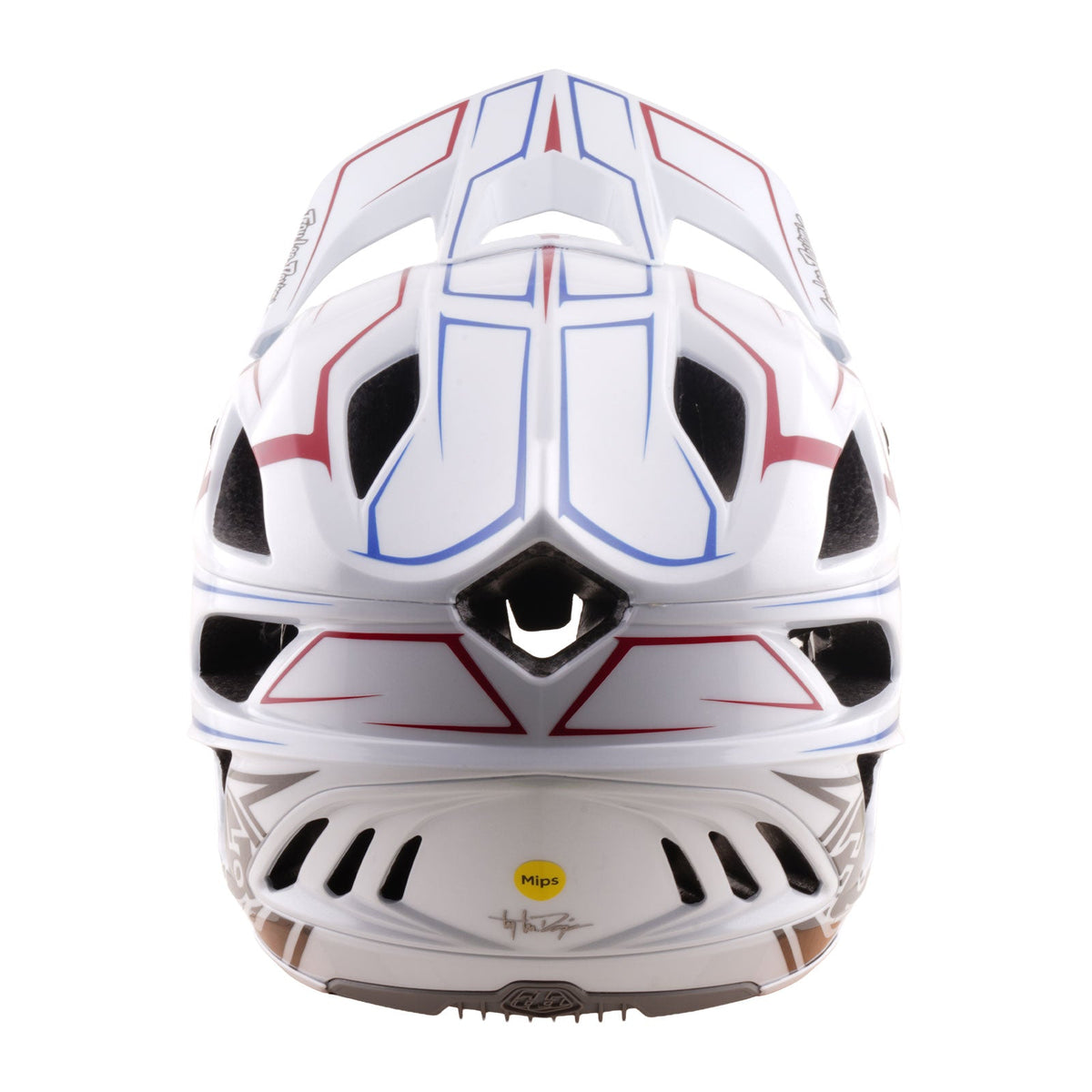 Casco Bicicleta Troy Lee Designs Stage Stunt Pinstripe Blanco