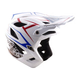 Casco Bicicleta Troy Lee Designs Stage Stunt Pinstripe Blanco