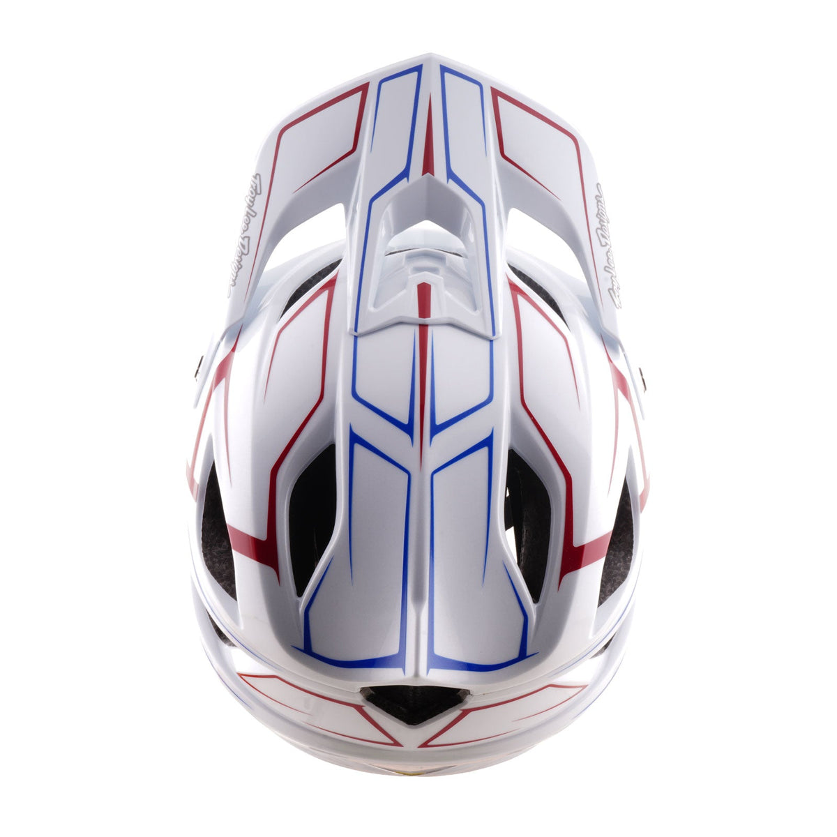 Casco Bicicleta Troy Lee Designs Stage Stunt Pinstripe Blanco