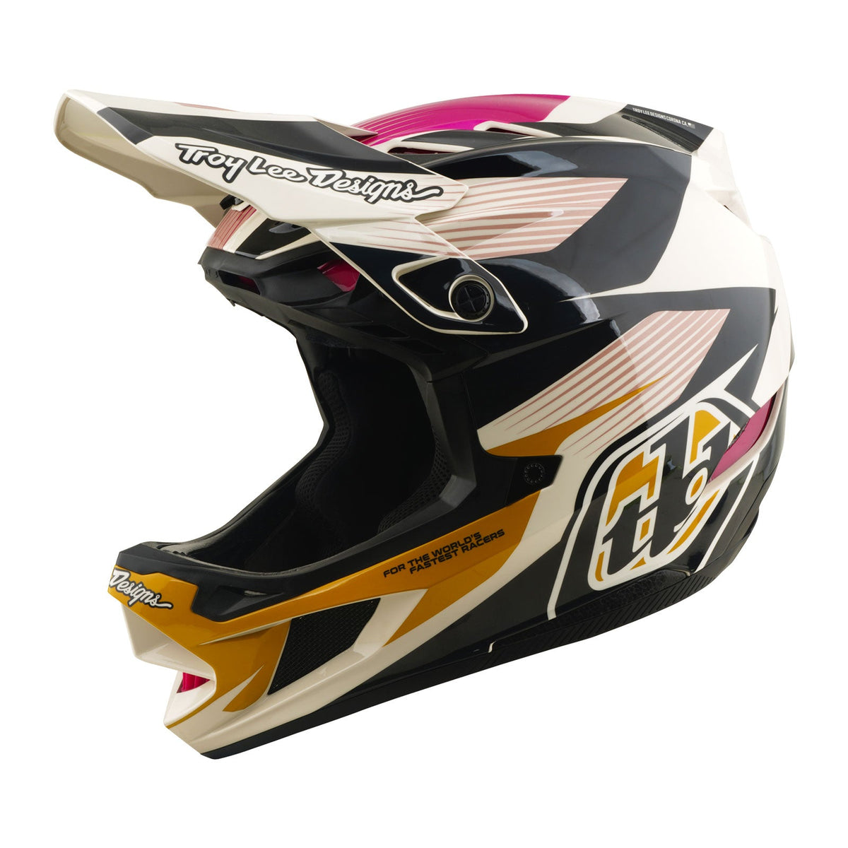 Casco Bicicleta Troy Lee Designs D4 Polyacrylite Turbo Acid / Fuchsia