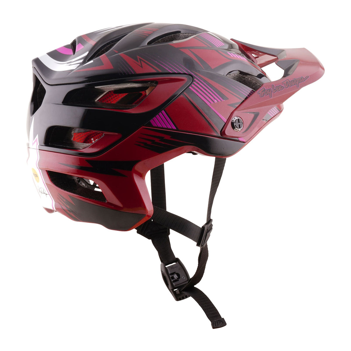 Casco Bicicleta Troy Lee Designs A3 con MIPS Cyclops Rojo / Negro